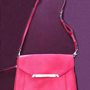 Red Cross body leather handbag